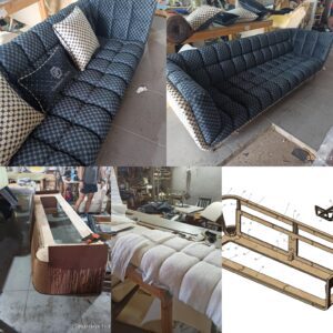 Frames of upholstered furniture for CNC machine