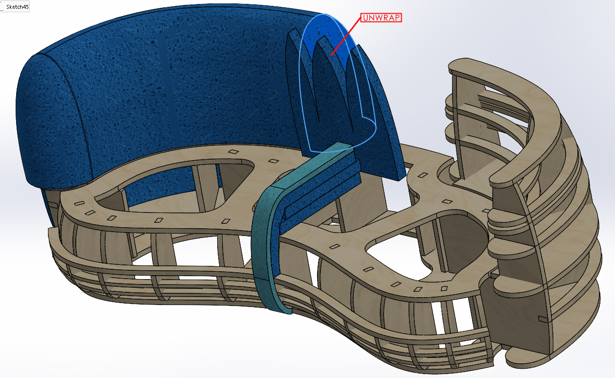 Снимок экрана 2024-09-14 174839 Sofa frame made of 18 mm plywood for manufacturing on a CNC machine